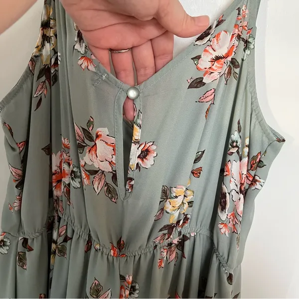 Altar’d State Teal Floral Midi Dress Size XL NWOT - Image 5
