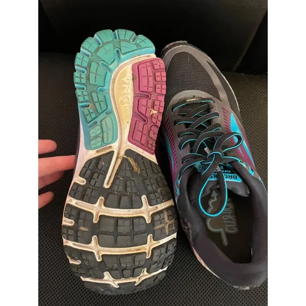 Brooks Ghost 10 Running Shoes‎ Athletic Black Purple Teal 1202451B089 Womens 9.5 - Image 4