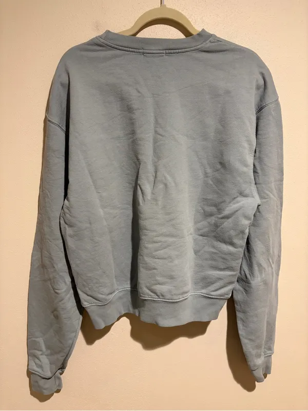 Good American Boyfriend French Terry Cotton Crewneck Sweatshirt Size 2/Medium - Image 6