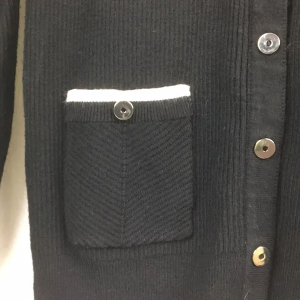 Black Snap Ribbed Long Sleeve Cardigan Sweater by White House Black Market S - Image 5