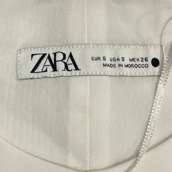 Zara White Cropped Tailored Sleeveless Button Up Vest SZ S Career Office Preppy - Image 3