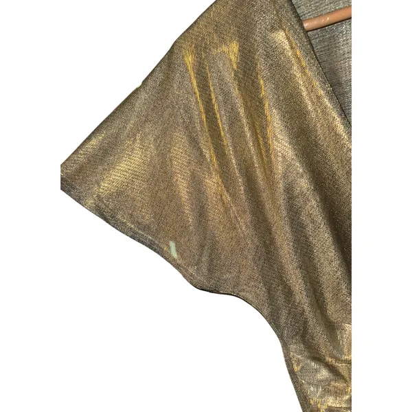 Bishop + Young By Anthropologie Twist-Front Shimmer Crop Top‎ Women's Size Small - Image 4