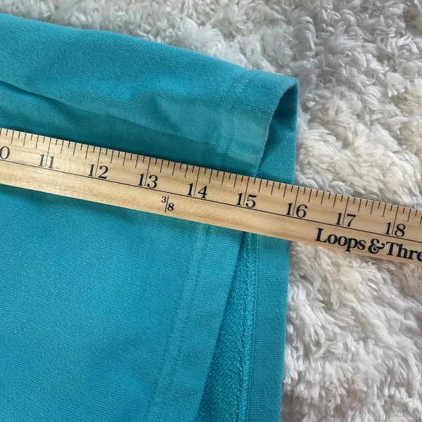 Champion XL Teal Aqua Fleece Shorts Elastic Waist Comfy Lounge Shorts Sweat Gym - Image 5
