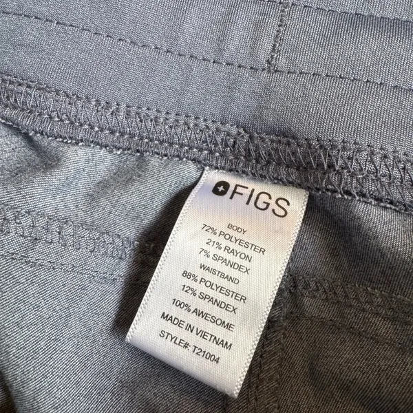 Figs Classic Fit Kade Cargo Scrub Pants Straight Leg- Slate Blue - Image 3