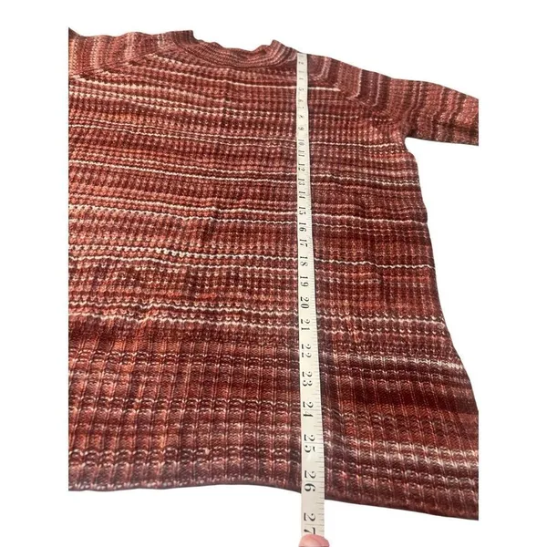 a.n.a pullover Mock Sweater Sz L Rust/White/Brown NWT - Image 6