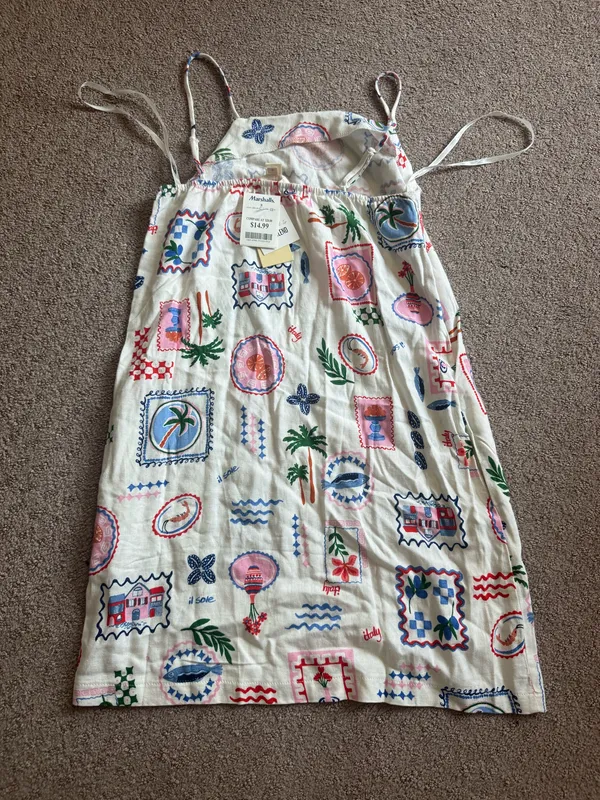 Marshalls White dress with printed accents - Image 4