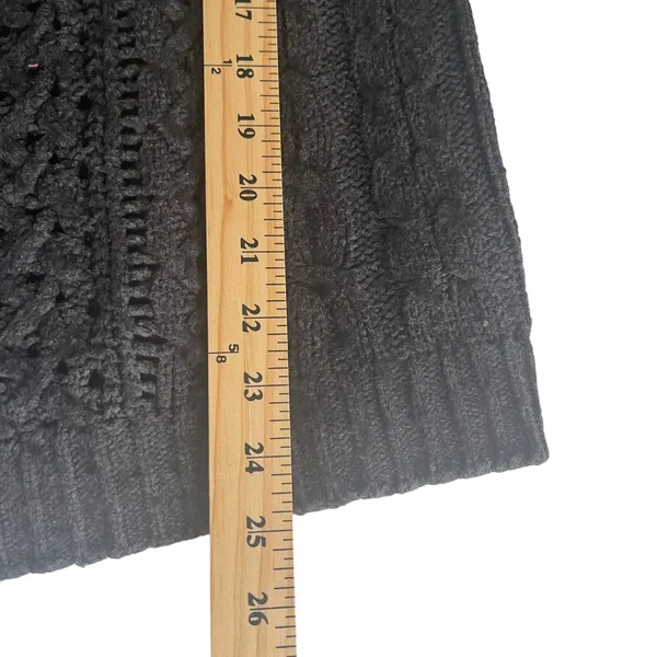 American Eagle Outfitters Size Large Gray Wool Blend‎ Crochet Sweater - Image 7