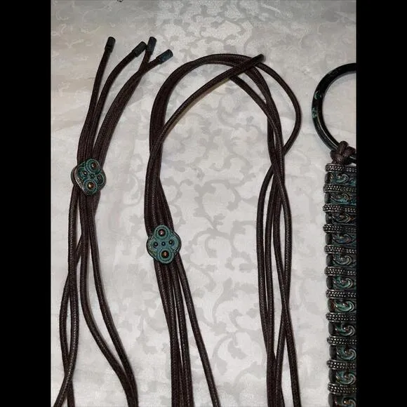 Womens Green Copper Like Belt‎ String Closure Tie Around - Image 3