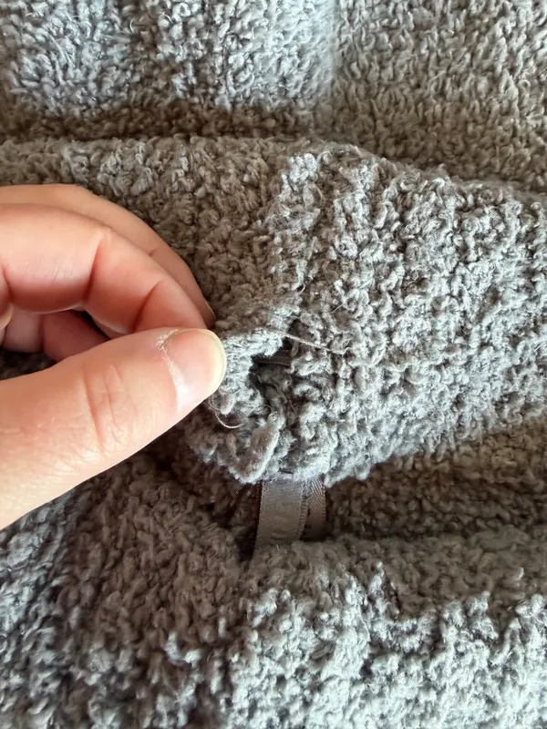 Skims Gray Fuzzy Shorts - Image 6