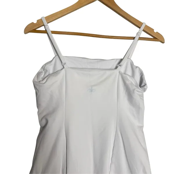 Alo Yoga Airbrush Love Match White Bubble Hem Tennis Mini Dress Shorts Size M - Image 10
