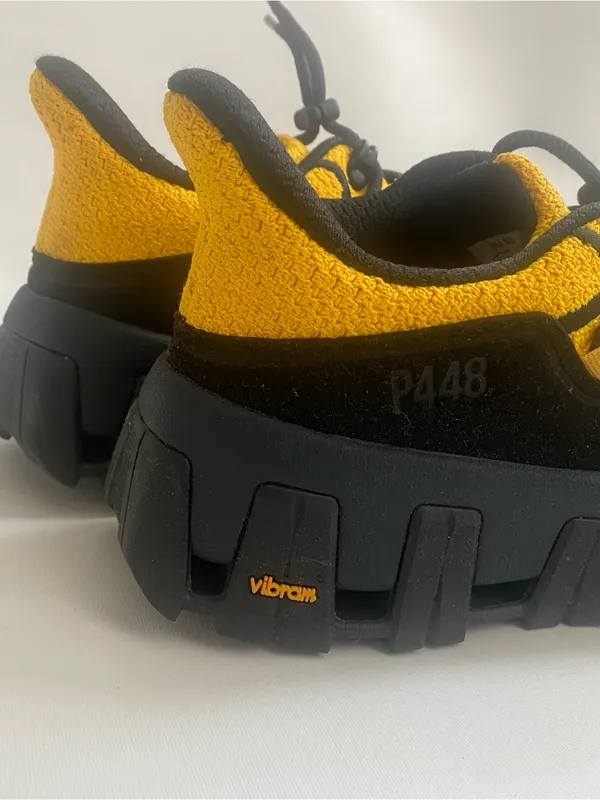 P448 Monalea Vibrum hiking athletic shoes black yellow - Image 4
