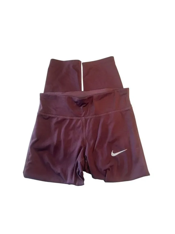 Nike Women's Dri-Fit Cropped Leggings Maroon / burgundy Size S Athletic Sports - Image 3