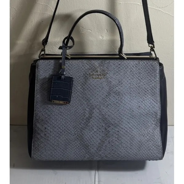 Y2K Kate‎ Spade New York Pembrey Place Angelika Top Handle Bag Light Blue - Image 3