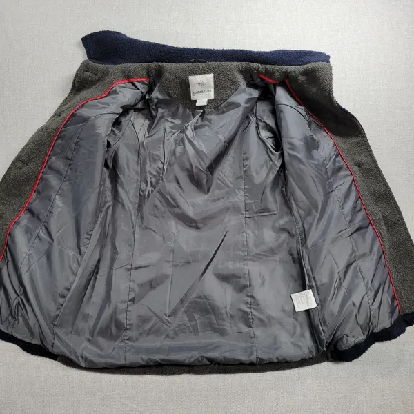 Weather Tamer Women's Coat Jacket S Blue Gray Colorblock Fleece Lined Button - Image 3