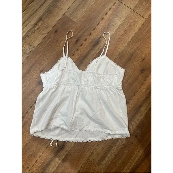 Madden Girl White Lace Trim Babydoll Cami Top Size XL Coquette Y2K Summer - Image 5