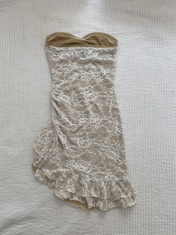 white beige lace ruffle Princess Polly dress - Image 7