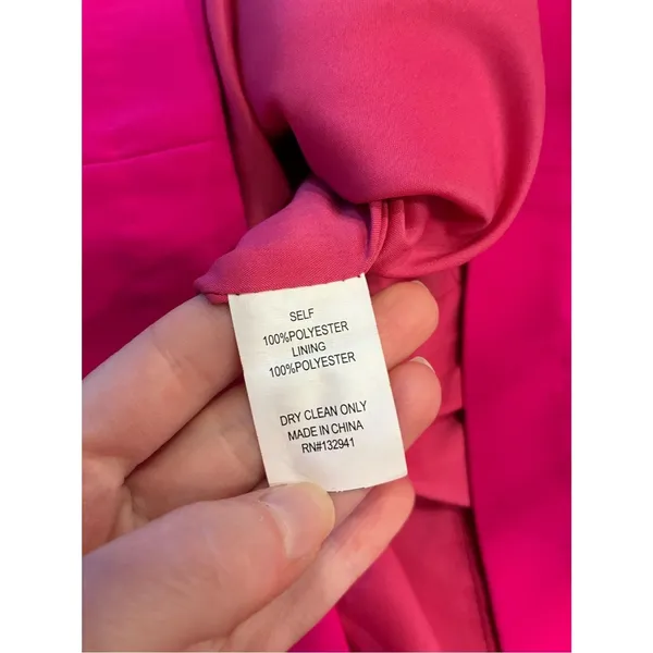 Amanda Uprichard Women’s Beeba Dress Hot Pink White Mini Open Back Size M - Image 4