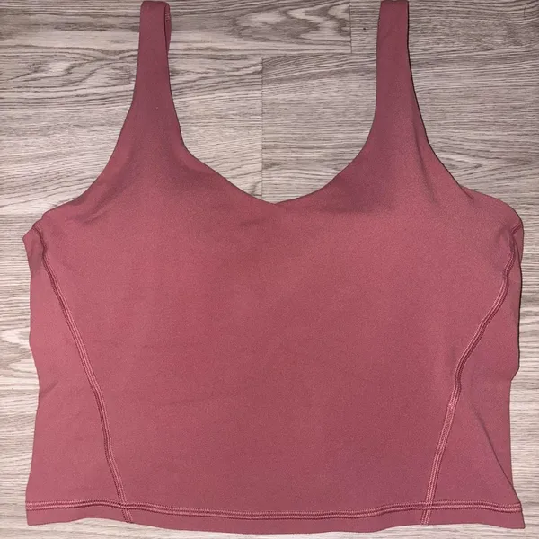 Aritzia Golden Butter Dark Pink Mauve Workout Tank - Image 2
