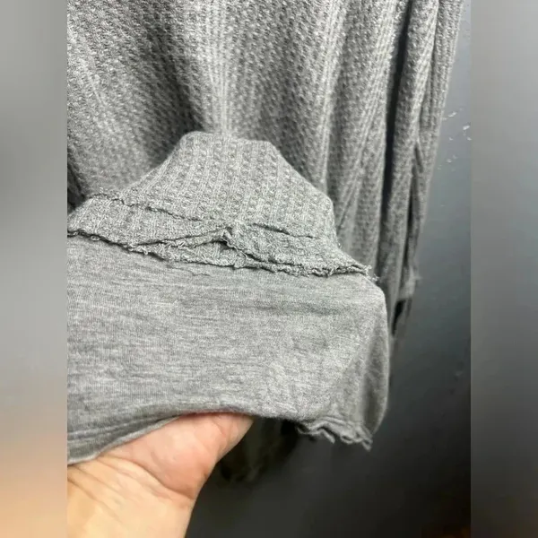 Free People Laguna Gray Thermal Long Sleeve Top; Size Xs - Image 5