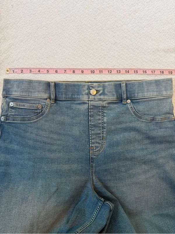 SPANX EveryWear Pull-On Wide Leg Jeans 1X Regular Antique Indigo - Image 6