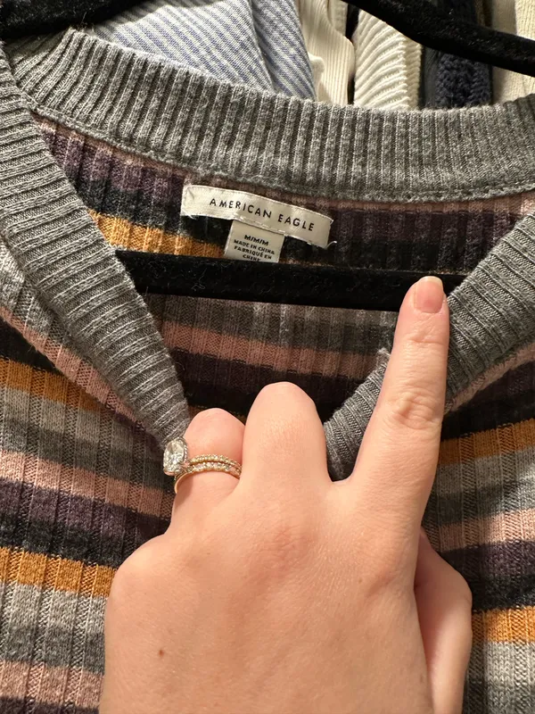 American Eagle Striped Henley Sweater - Image 4