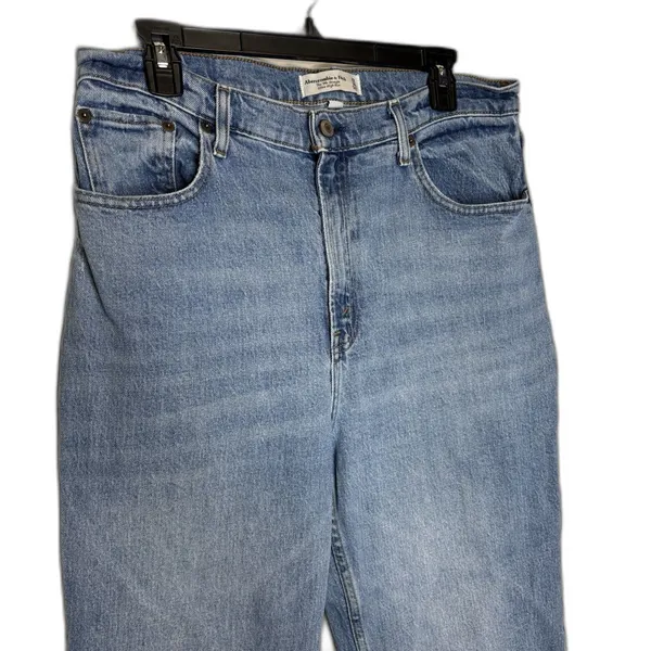 Abercrombie & Fitch The 90s Straight Ultra High Rise Curve Love Jeans Size 14 - Image 2