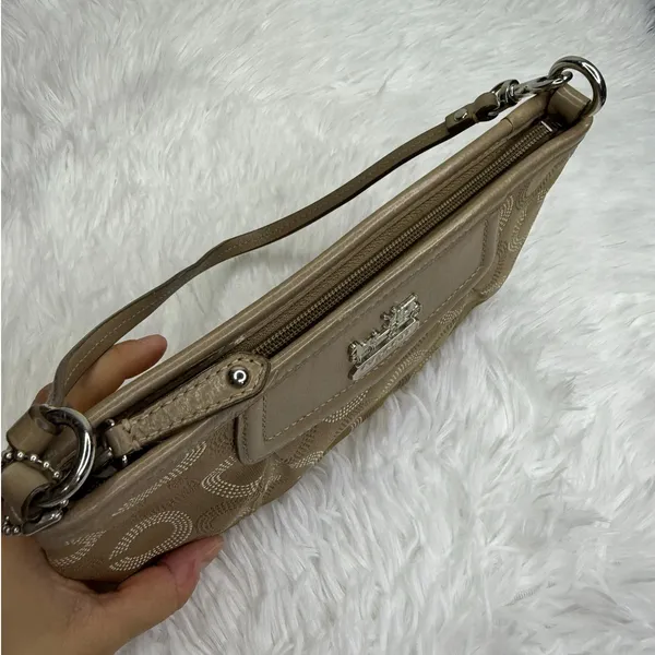COACH y2k Signature Canvas Wristlet Mini Purse - Image 3