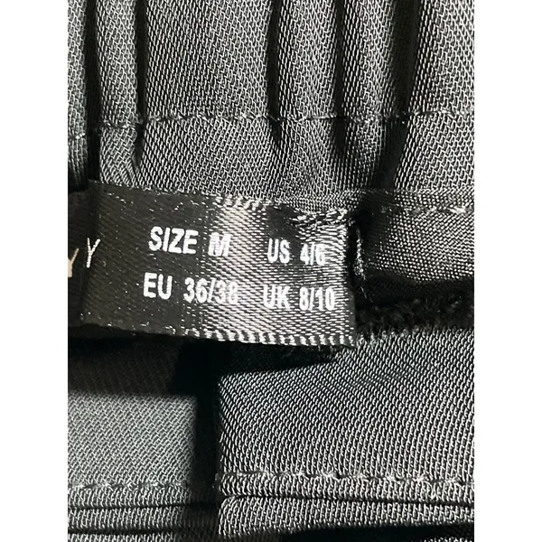 Sassy Zoey Women's Black High Waisted Pleated Wide Leg Trousers Dress Pants Sz M - Image 6