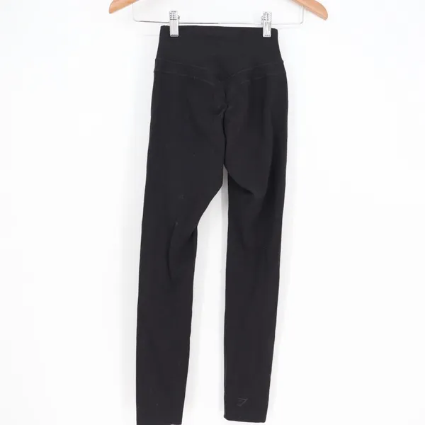 Gymshark Black High Waisted‎ V Waist Leggings XS - Image 5
