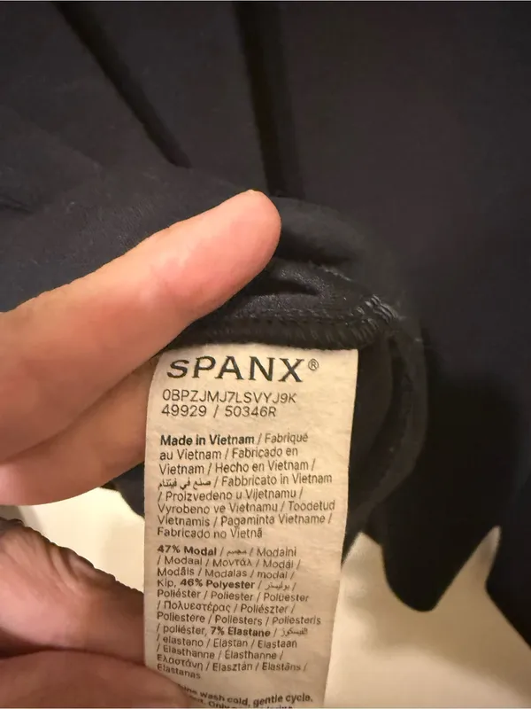 SPANX Black Half-Zip Funnel Collar Jacket Medium size - Image 8