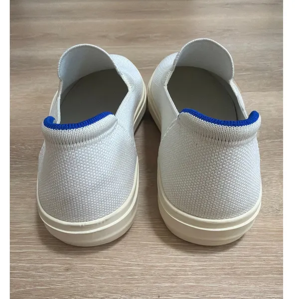 Rothy’s The Original Slip-On Sneaker Bright White Blue Halo W 11.5 M 10 - Image 4