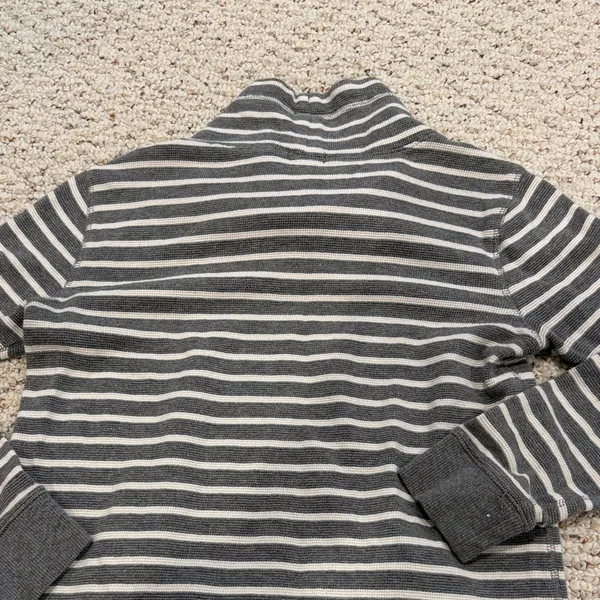 J. Crew Gray Striped Cowl Neck Sweater Size XS C26-016 - Image 7