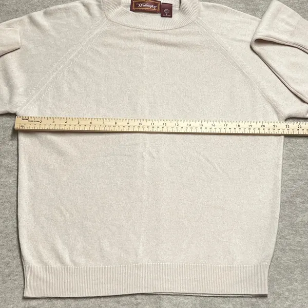 Vintage Made in USA Worthington Cream Crewneck Sweater Raglan Sleeve Sz‎ L EUC - Image 4