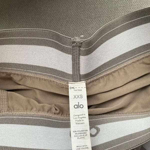 Alo Yoga Argyle Match Point Tennis Skirt Gravel/Titanium XXS - Image 3
