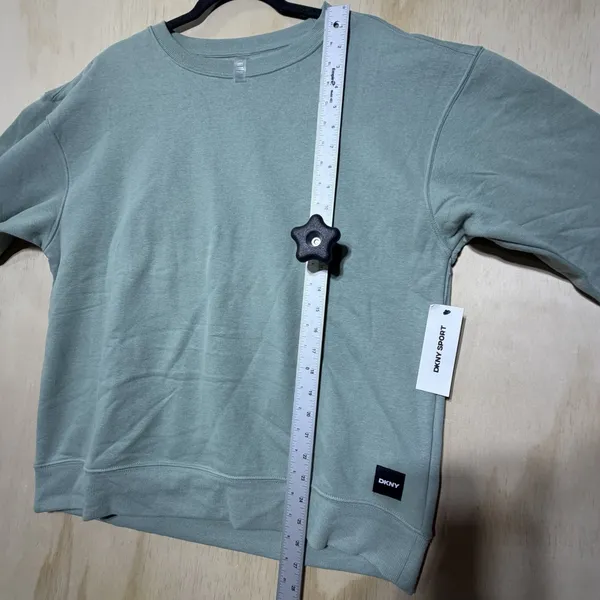 DKNY Sport Sweatshirt Womens Large Green Crewneck‎ Pullover NWT Casual - Image 7