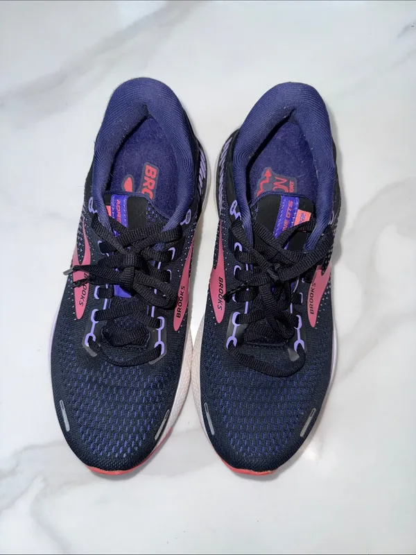 Brooks Women's Running Sneakers - Navy with Pink & Purple Accents - Image 5