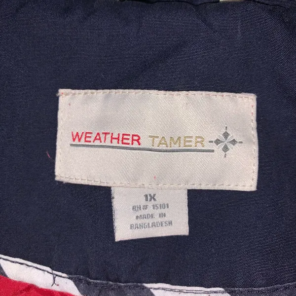 Weather Tamer red hooded jacket size 1X full zipper - Image 5