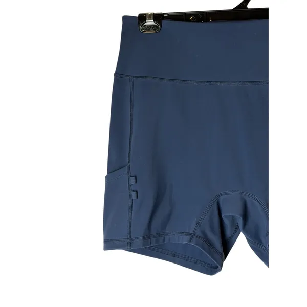 Vineyard Vines‎ Performance Shorts Women Large Blue High Rise Bike Athleisure - Image 3