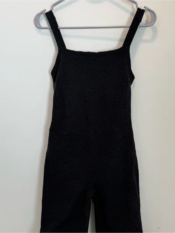 Beyond Yoga Spacedye Hit The Scene Jumpsuit Darkest Night Black Gray Small Bra - Image 5