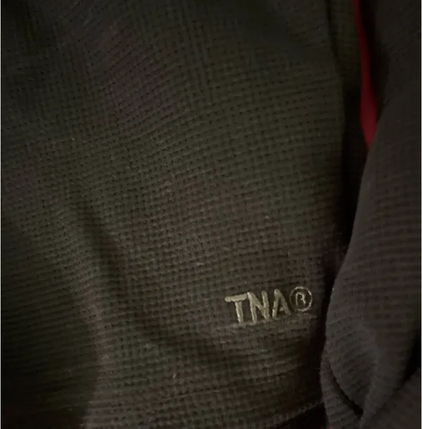 Aritzia TNA Black Waffle Long Sleeve - Image 2