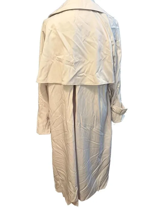 Snidel Sustainable Glossy Layered Trench Coat Ivory One Size - Image 2