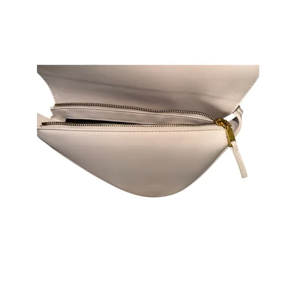 Zara Cream Asymmetric Crossbody Bag Sculptural Minimalist Half Moon Purse EUC - Image 11