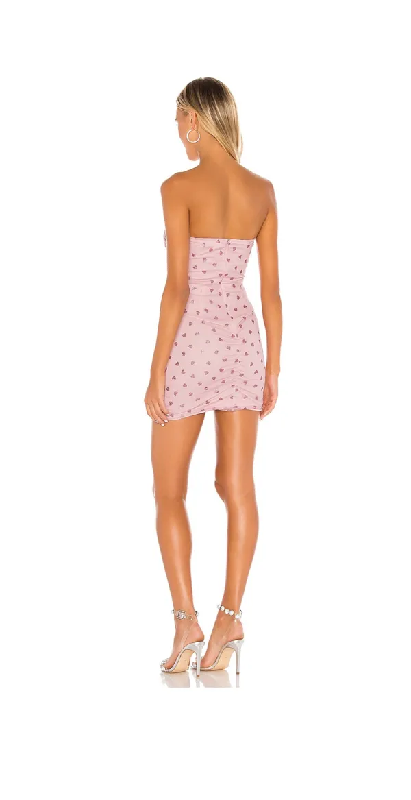 superdown Mini Dress Sparkly Pink Heart - Image 2