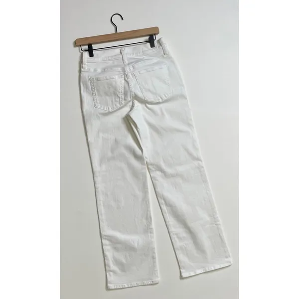 NWT!! J. CREW Lower Rise‎ Full Length Slim Wide Jeans Solid White Retro Size 24 - Image 8