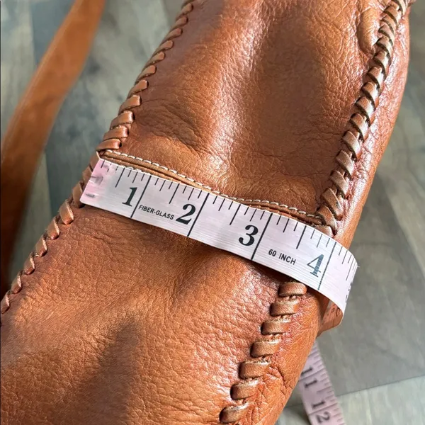 FRYE Cognac Leather Crossbody Saddle‎ Bag Braided Boho Chic Western Inspired - Image 15