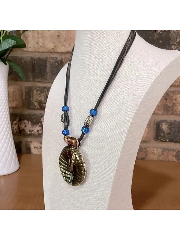 Egyptian revival statement necklace Blue - Image 3