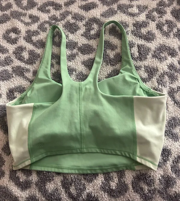 All in Motion Women's Light Support Longline Sports Bra Green - Image 2