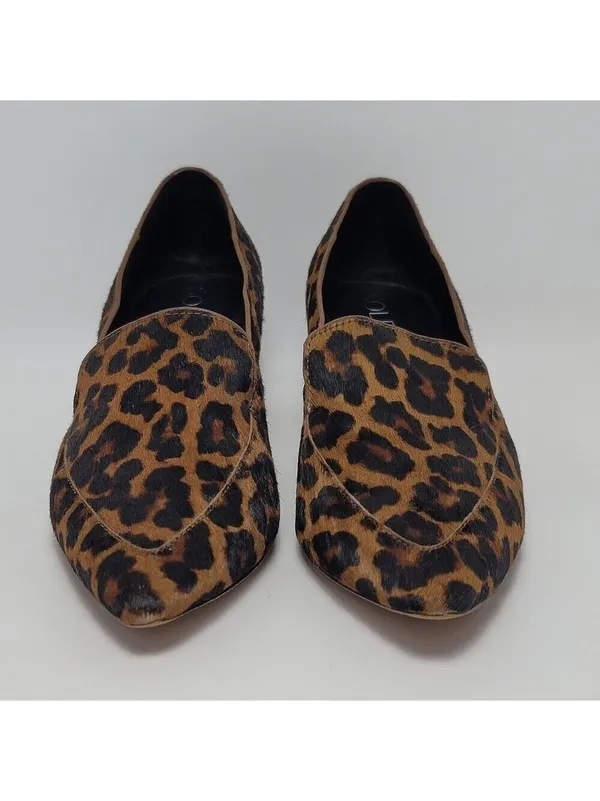 Sole Society Marty Leopard Animal Print Loafers Heel Pointed Vamp Shoes Size 8M - Image 6