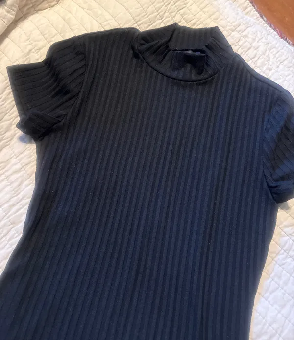 Kendall and Kylie bodysuit black cap sleeves size extra small - Image 2