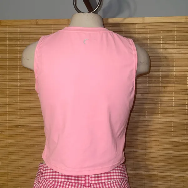 Zyia Women Tank Large Pink Sleeveless Knit crop top shirt woman’s XL - Image 2